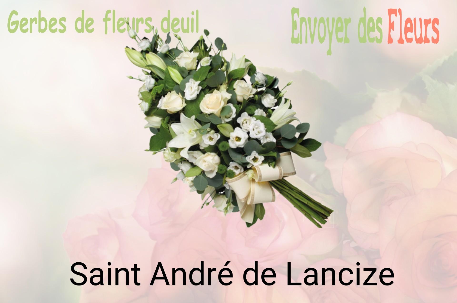 Gerbe de fleurs de deuil livrée à Saint-André-de-Lancize